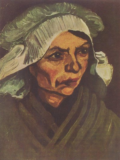 Portrait of a Peasant Woman with White Bonnet by Vincent van Gogh